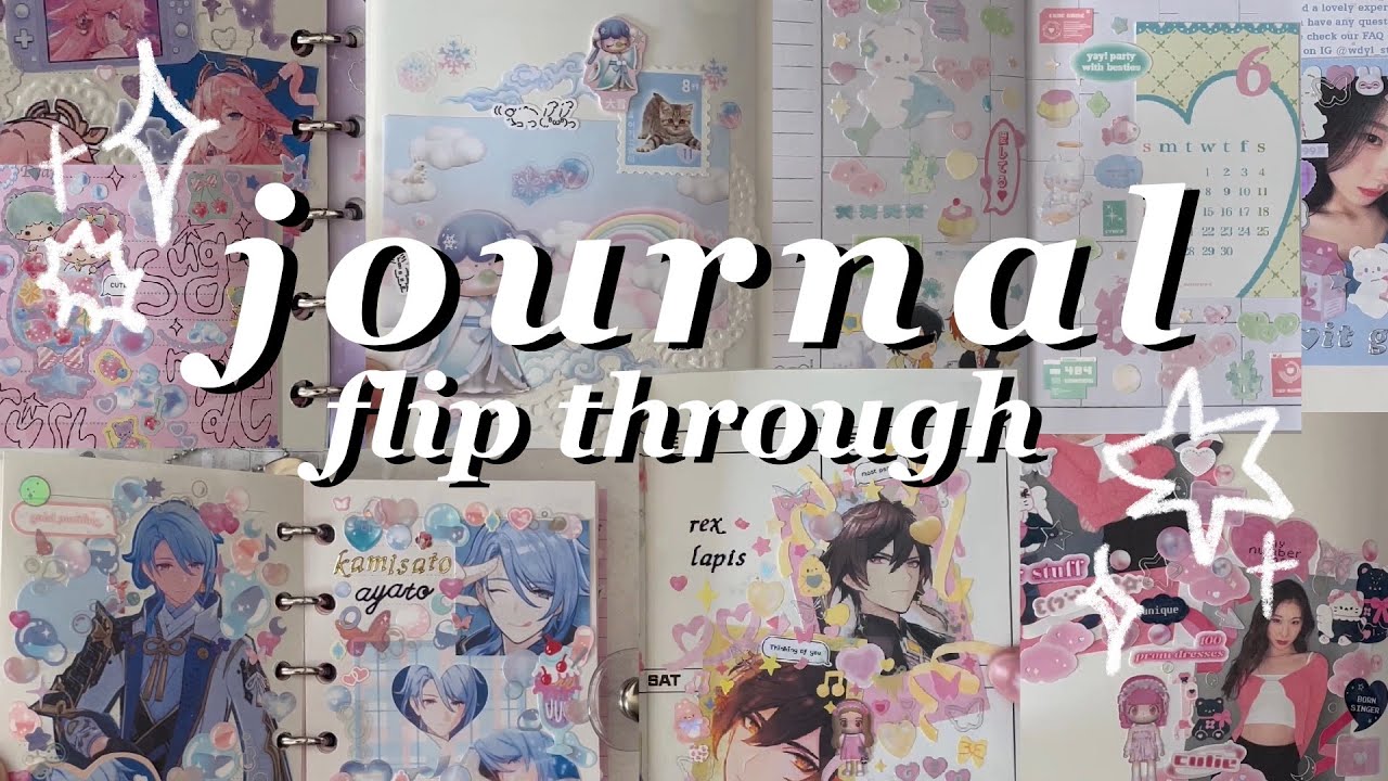 2022 journal flip through ♡ kpop, anime, genshin 🌷🍒