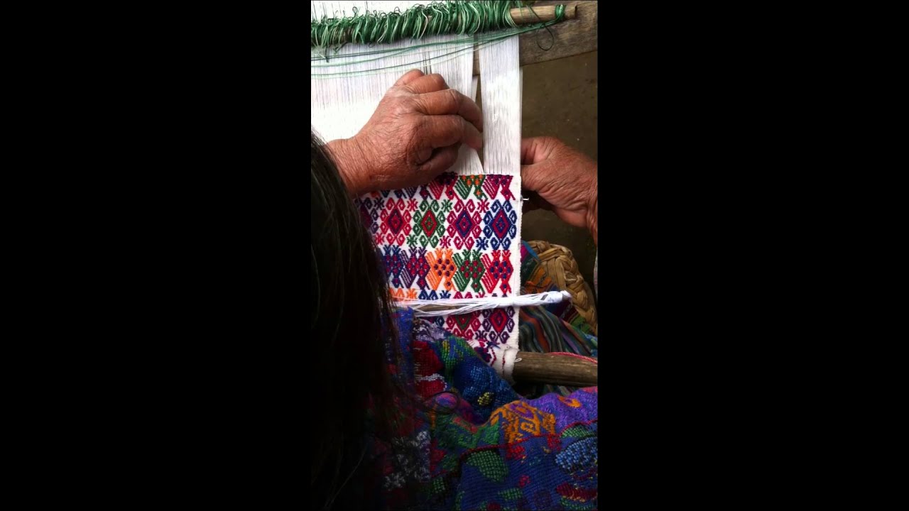 Weaving process of Guatemala textile. Filmed by ilo itoo