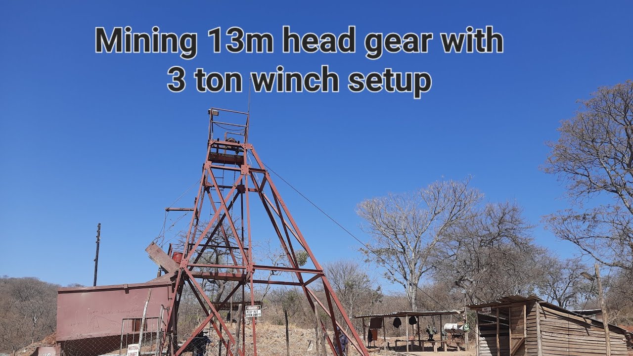#Head gear 13m construction #shaft construction according to statuary procedures #gold mining