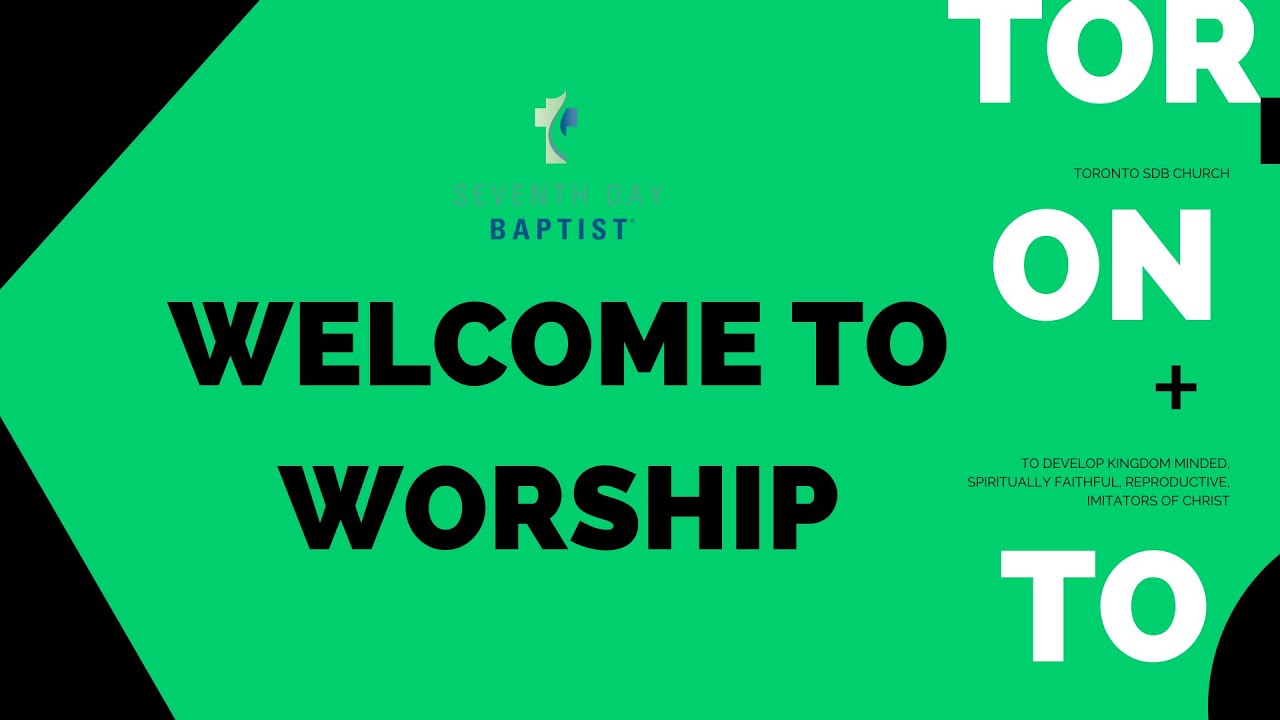 Toronto SDB Church Live Stream