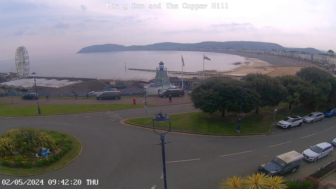 Llandudno North Parade from  Min y Don Guest House / Copper Mill Bar