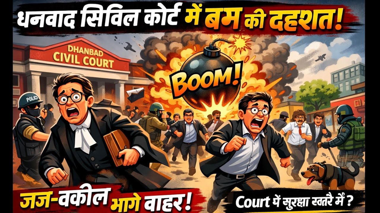 Bomb Scare at Dhanbad Civil Court! Judges & Lawyers Evacuated Immediately