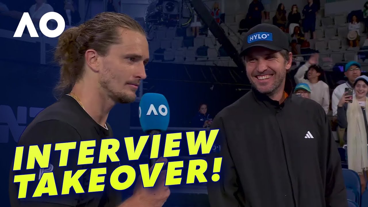 Zverev runs from interview to ask his brother the 'TOUGH' questions | Australian Open 2026 | WWOS