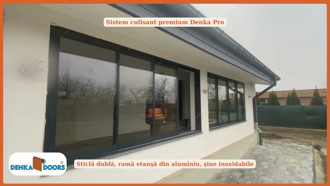 Sistem culisant premium Denka Pro pentru inchiderea teraselor | Fabricate in Romania de Denka Doors