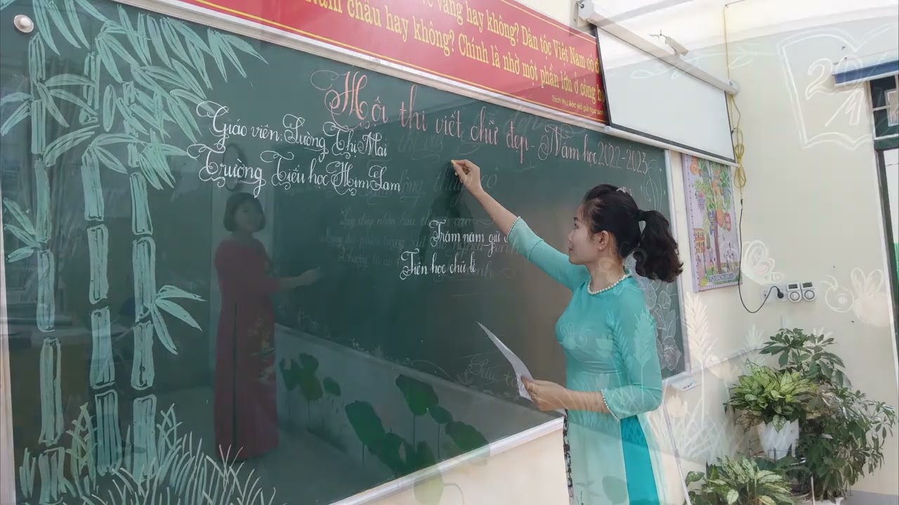 Hội thi viết chữ đẹp  Trường tiểu học Him Lam