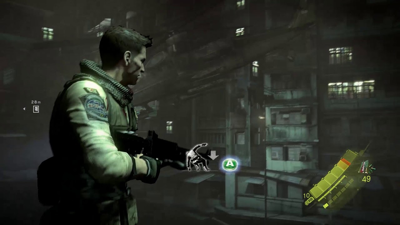 Resident Evil 6 - Attack Helicopter Boss Fight & Cutscenes (Chris arch)