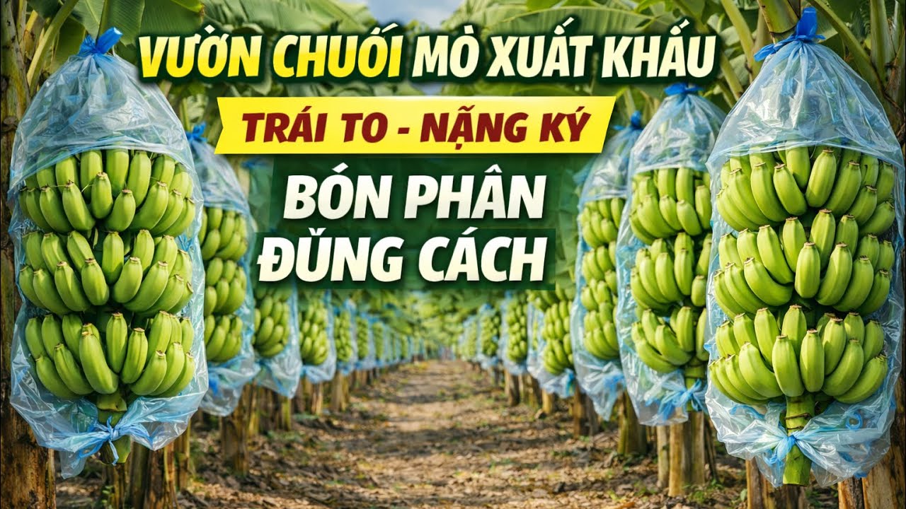 Chuối xuất khẩu giai đoạn nuôi trái bón phân bao nhiêu cho năng suất cao ?
