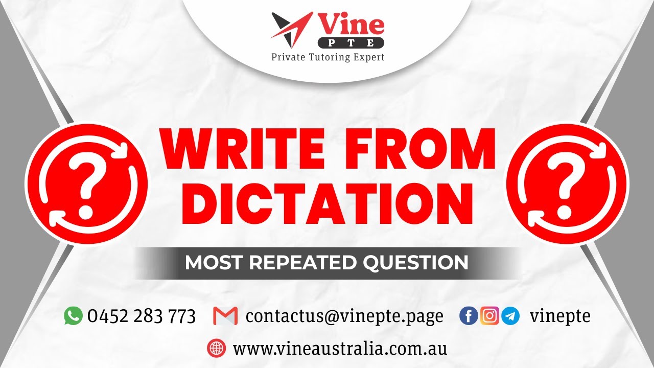 Most Repeated Write From Dictation! November 2021 Prediction