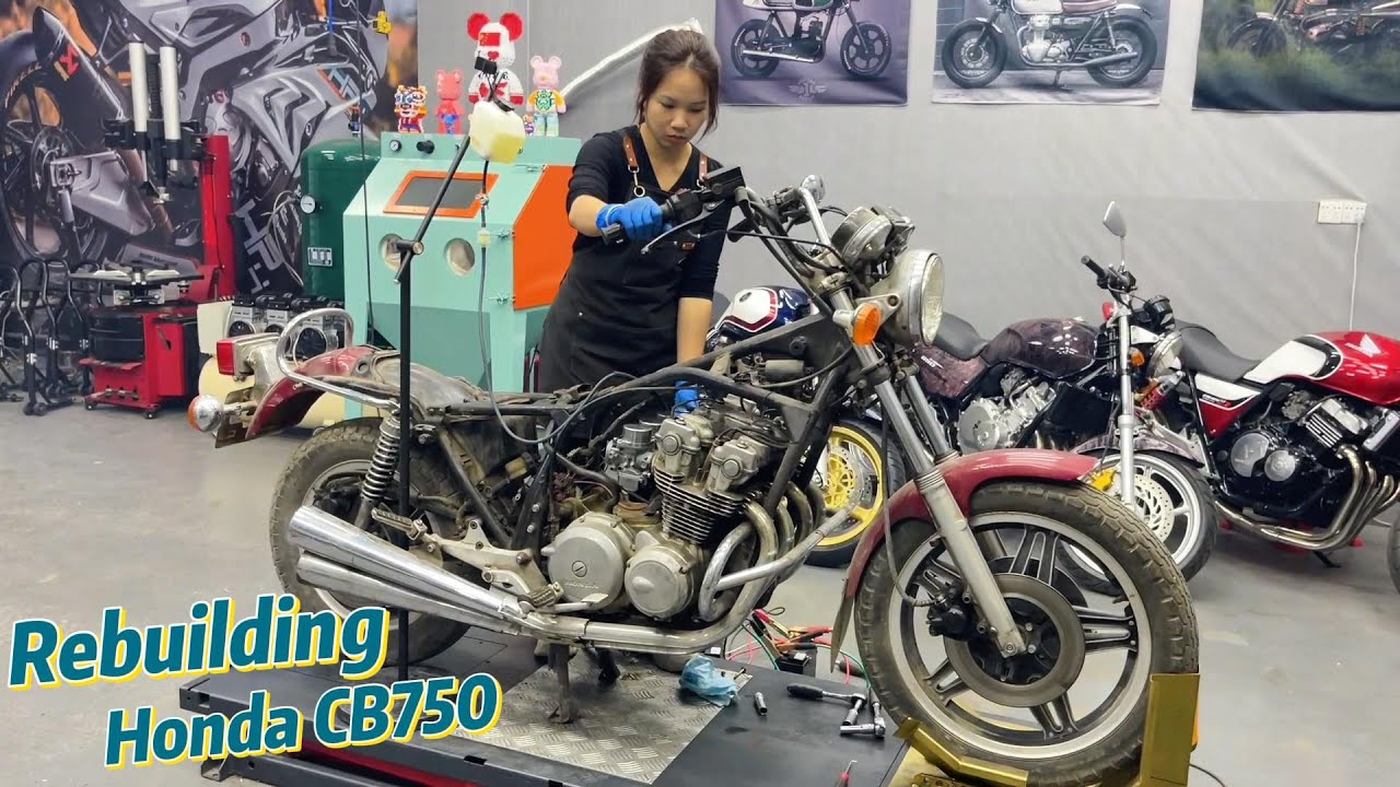 Реставрация классического 40-летнего мотоцикла Honda CB750 | Часть 1