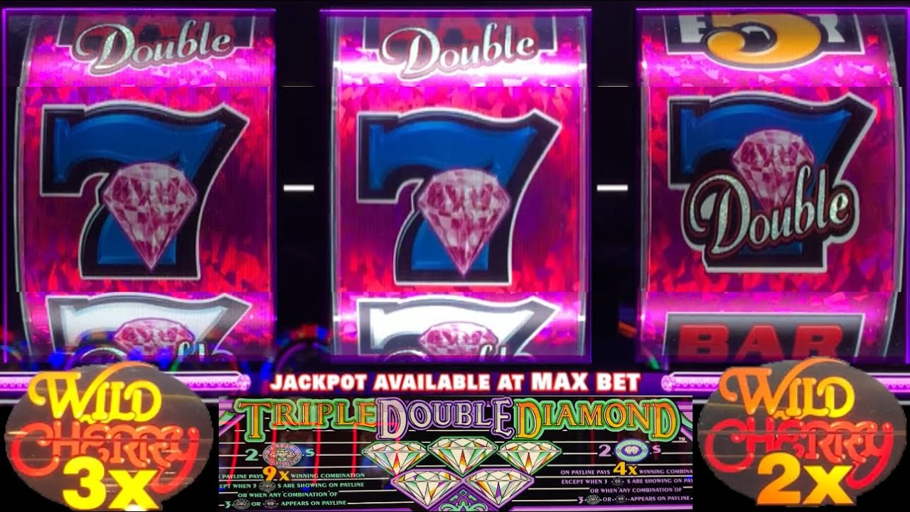 3-барабанный слот! Играйте в слот Triple Double Wild Cherry + Pink Diamond + Triple Double Wild C...