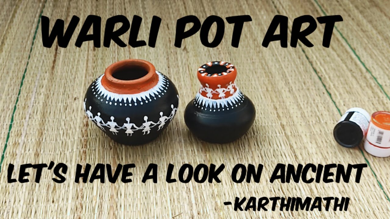 Warli Art Pot Painting With Acrylic || Easy Pot Painting#potart #easypotart