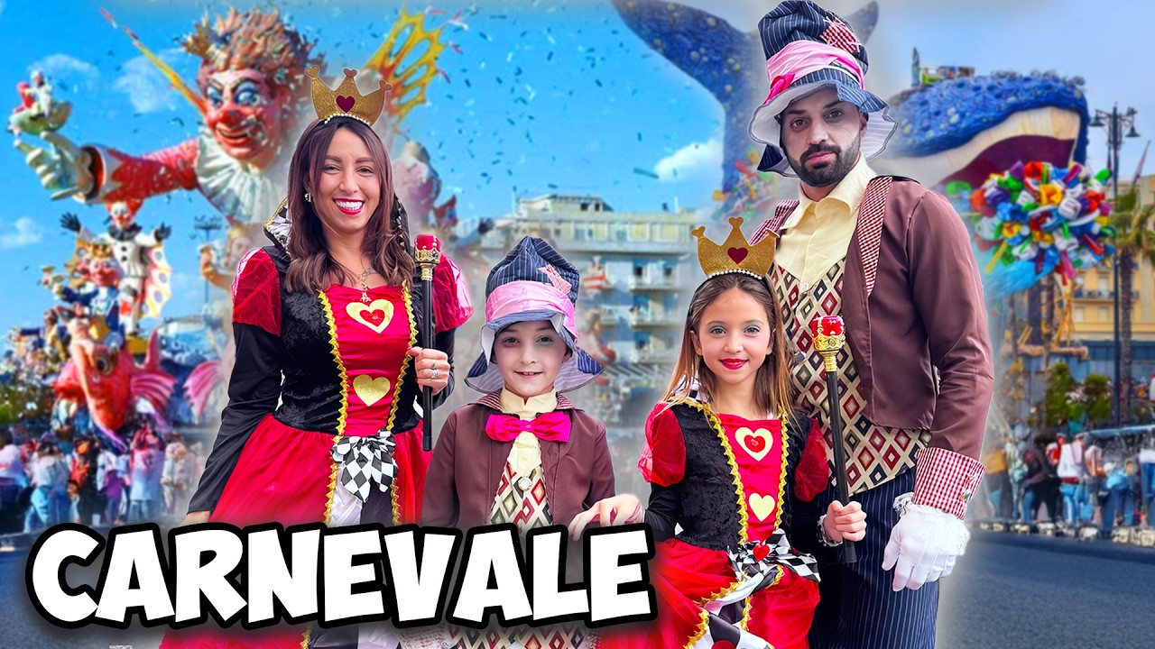 VLOG DI CARNEVALE ! ANDIAMO A VIAREGGIO E CI VESTIAMO DA REGINA DI CUORI E CAPPELLAIO MATTO !