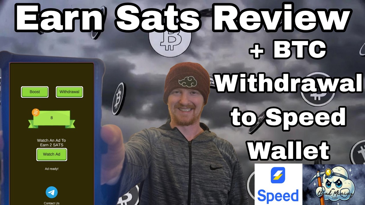 Earn Sats Review + BTC Withdrawal to Speed Wallet