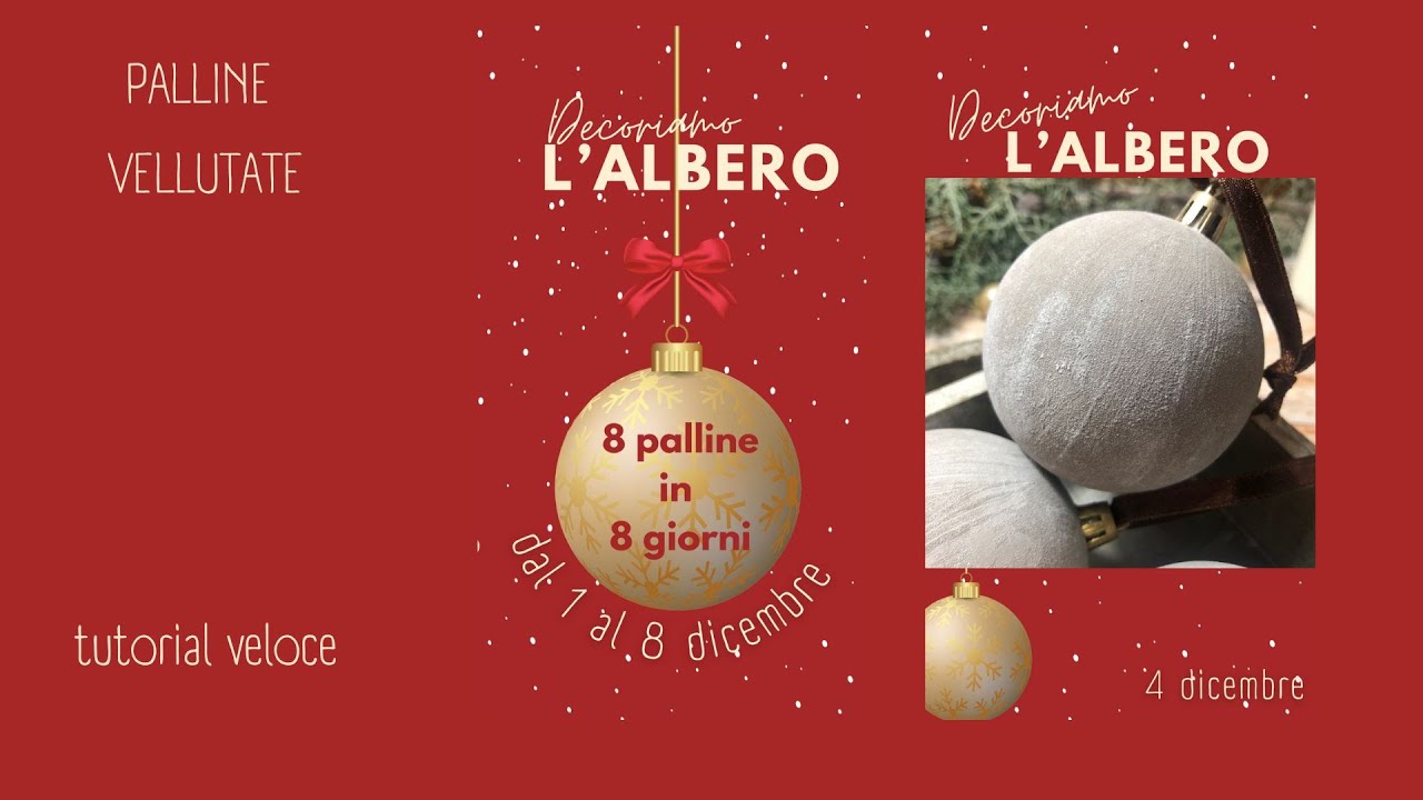 PALLINE VELLUTATE - decorazione per l'albero di Natale