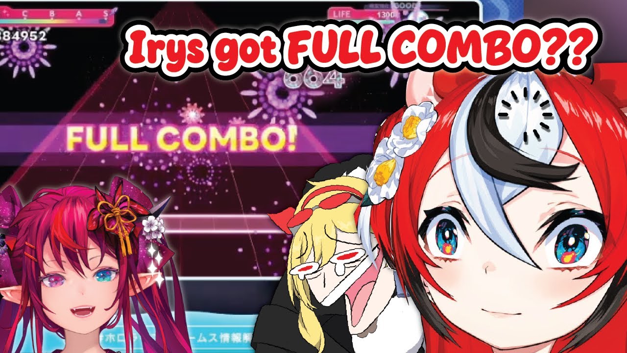 Bae and Kaela reaction to Irys getting FULL COMBO at official stream !