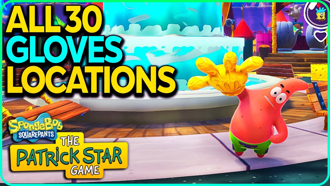 Все 30 мест расположения перчаток (Glove World Grab) Игра Патрика Стара