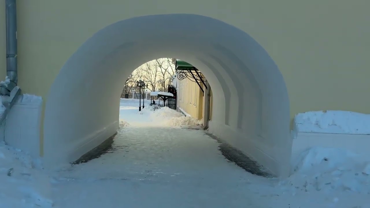 Vyksa a Russian Provincial Town | Winter Walk in an Old Park #4ktravel #vyksa #winter #provincelife