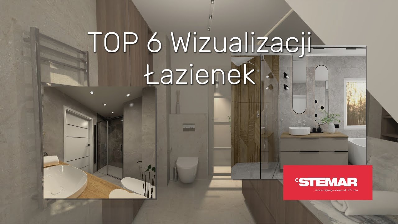 TOP 6 WIZUALIZACJI Łazienek - Salon wyposażenia łazienek Stemar w Gorzowie Wielkopolskim #łazienka