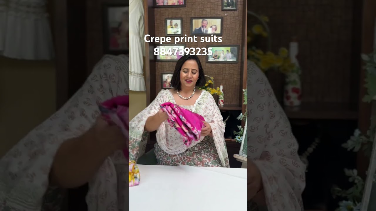 Crepe print suits 3200₹ For inquiries, at +91 884-7393235 or visit www.StudioCKC.in