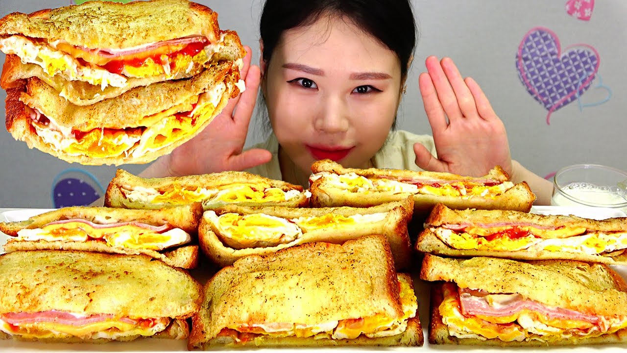 햄치즈계란토스트 먹방 Mukbang