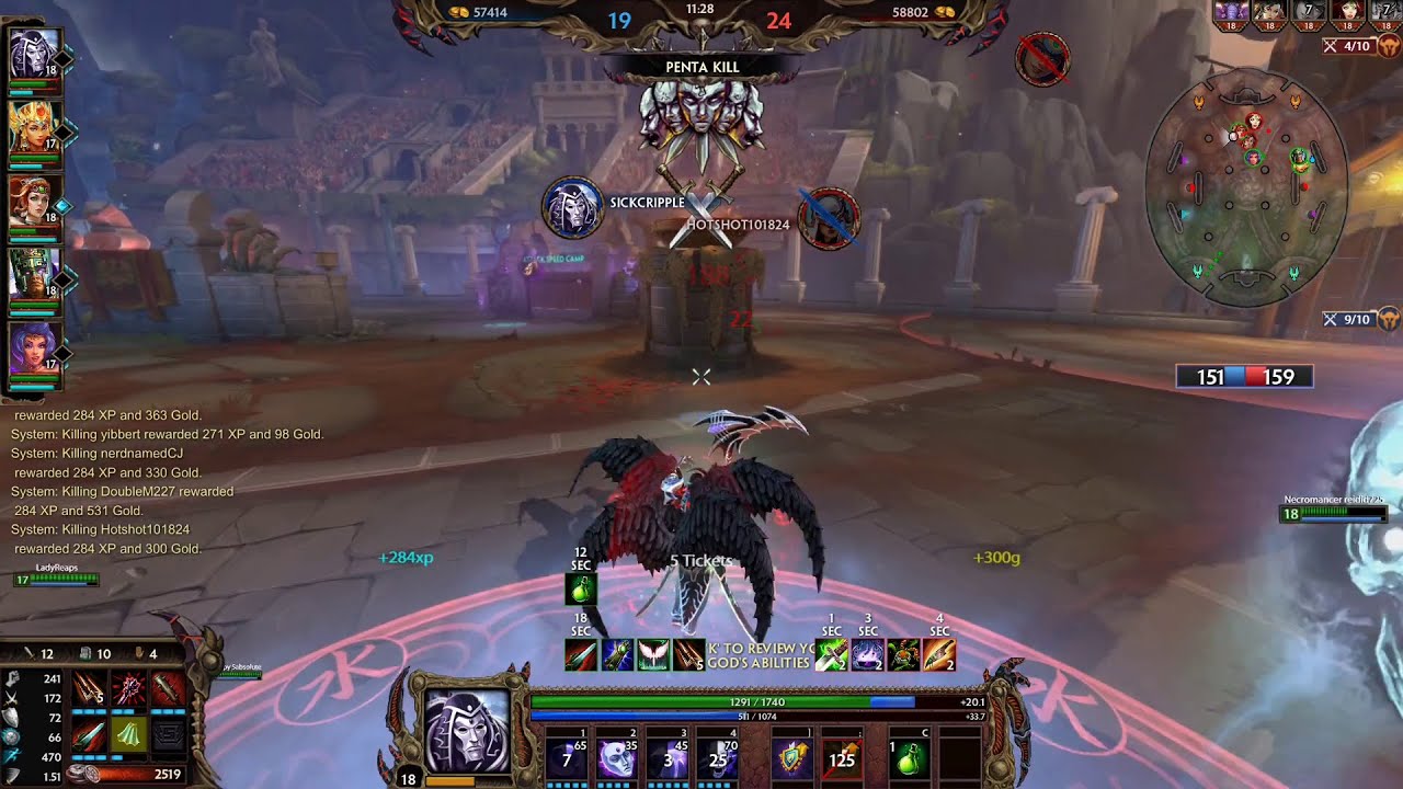 SMITE: Thanatos Penta Kill (Arena)