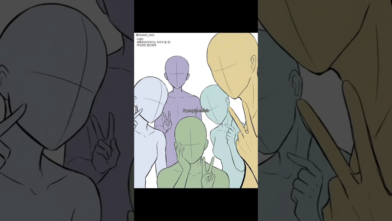 We gave 5 artists one pose...and told them to make it work. #collab #digitalart #digitalartist