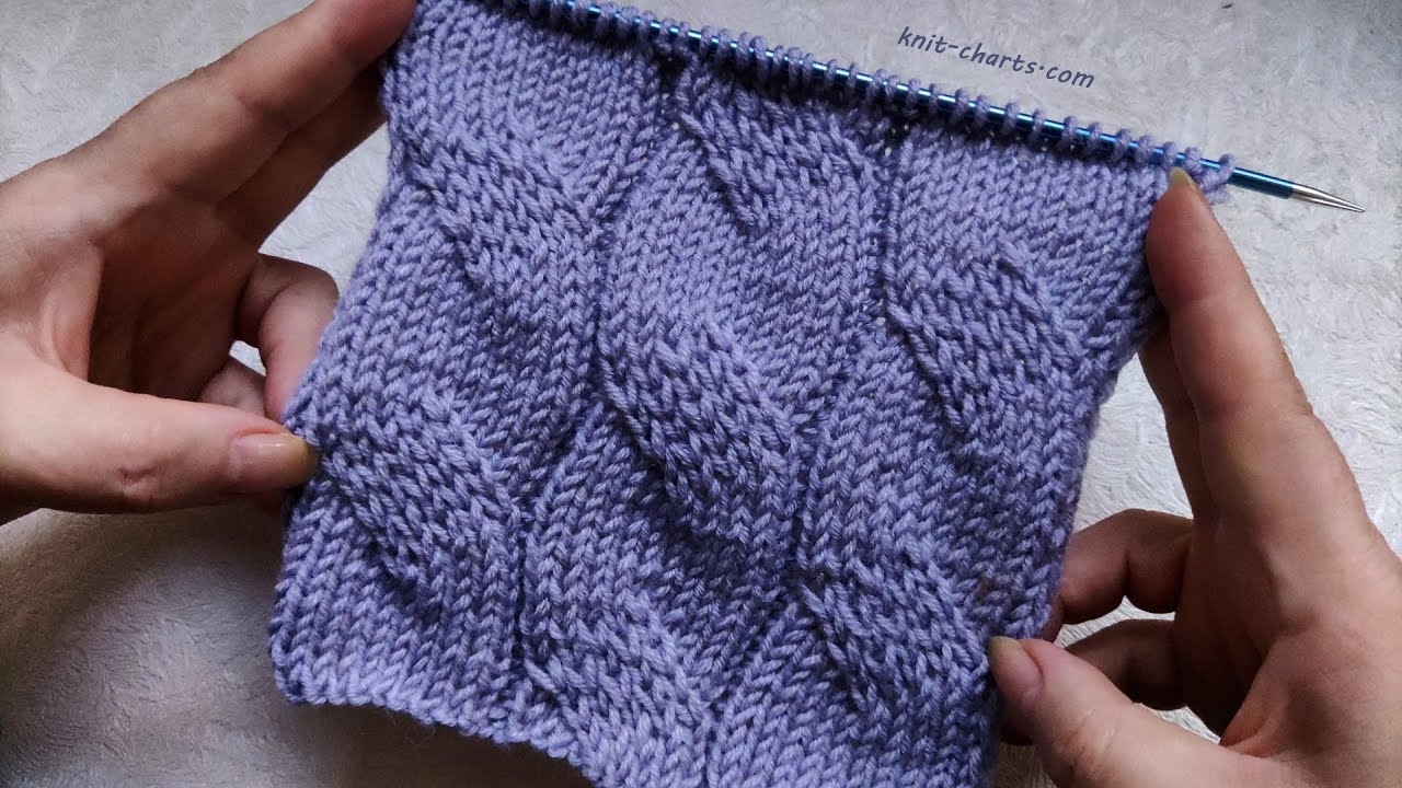 Cable Stitch Knitting Pattern | Zopfmuster stricken| Punto trecce ai ferri| Punto Trenzas dos agujas