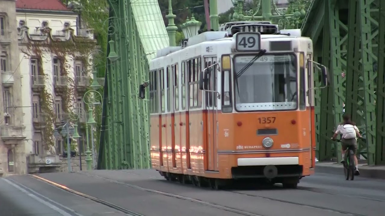 Ganz villamos 1357 Szabads&aacute;g h&iacute;d 2024 j&uacute;l 7 Budapest 5.k.Ca 03371
