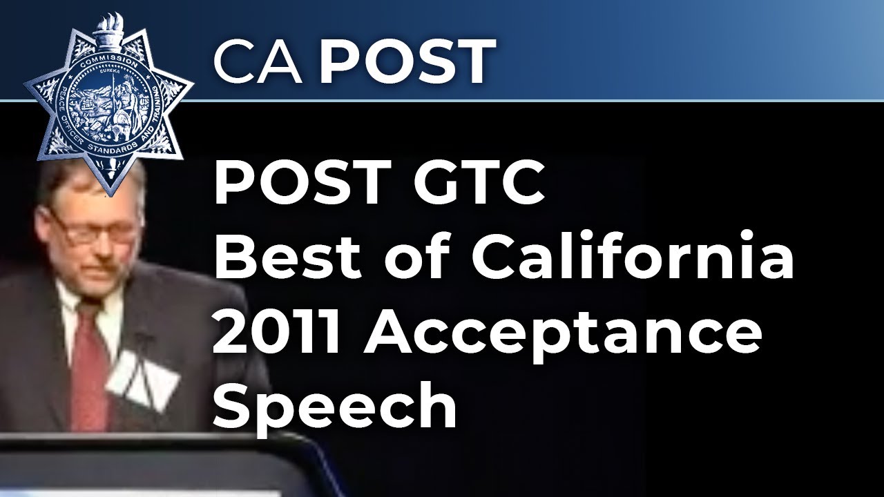 POST GTC Best of California 2011 Acceptance Speech