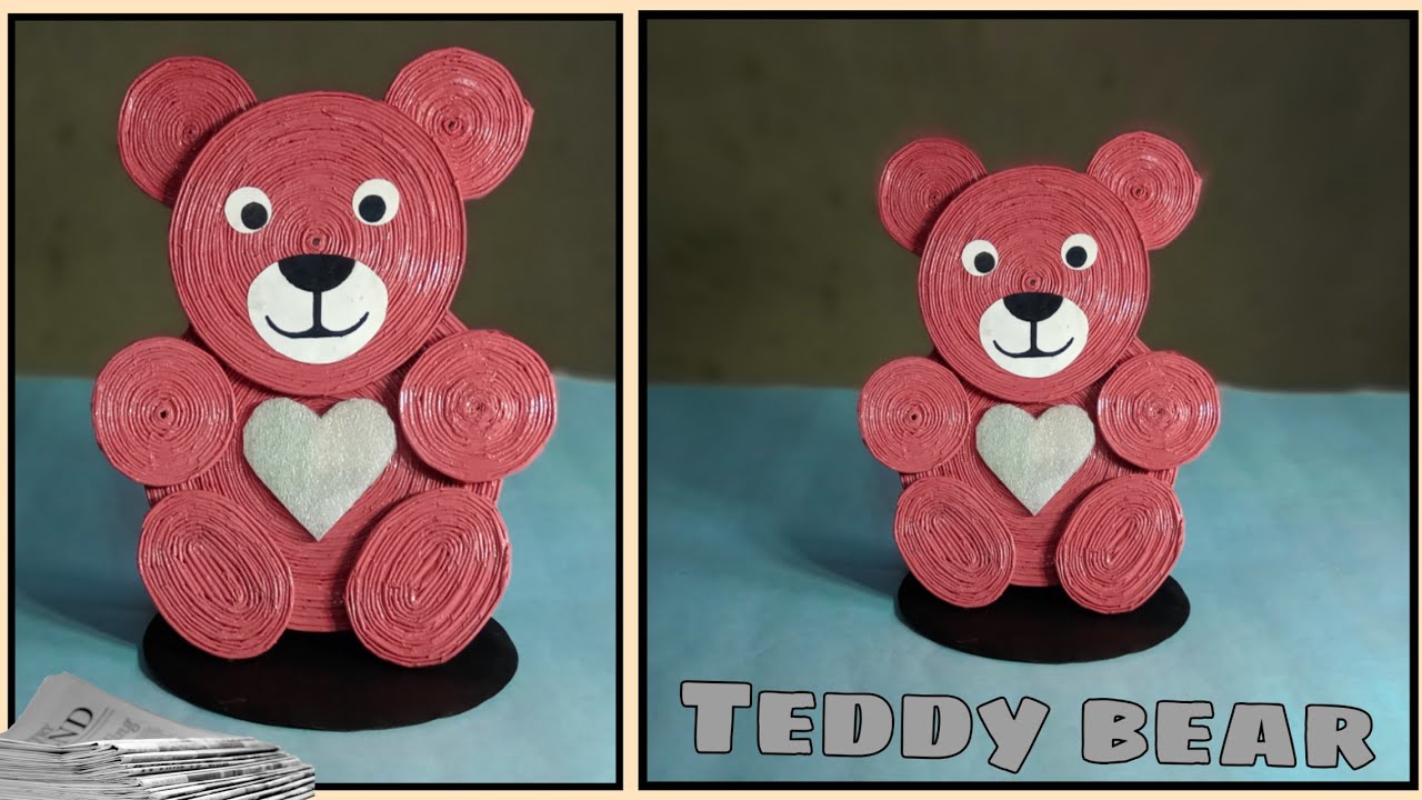 DIY Teddy Bear From Newspaper || Newspaper Craft ||Room decoration ideas || TEDDY BEAR