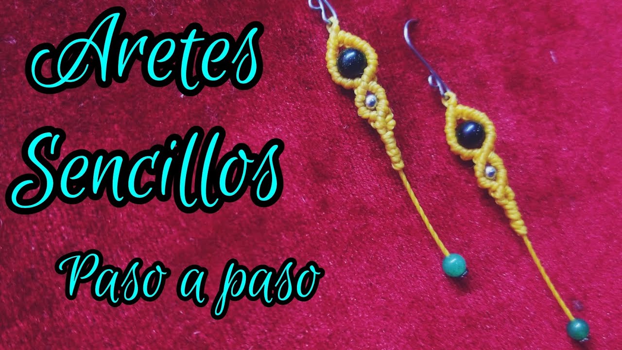 aretes en macramé sencillos paso a paso|tutorial para principiantes y tips de nudos para macramé