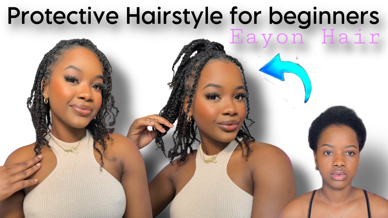 Protective Style for Natural Hair| beginner friendly| Afro kinky bulk hair| Eayon Hair
