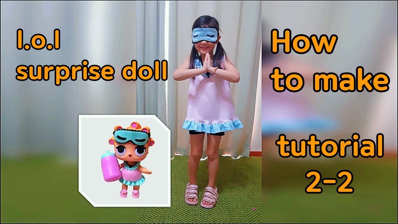 DIY🌻l.o.l surprise doll!! - baby doll Dress. sewing tutorial. lace ver.