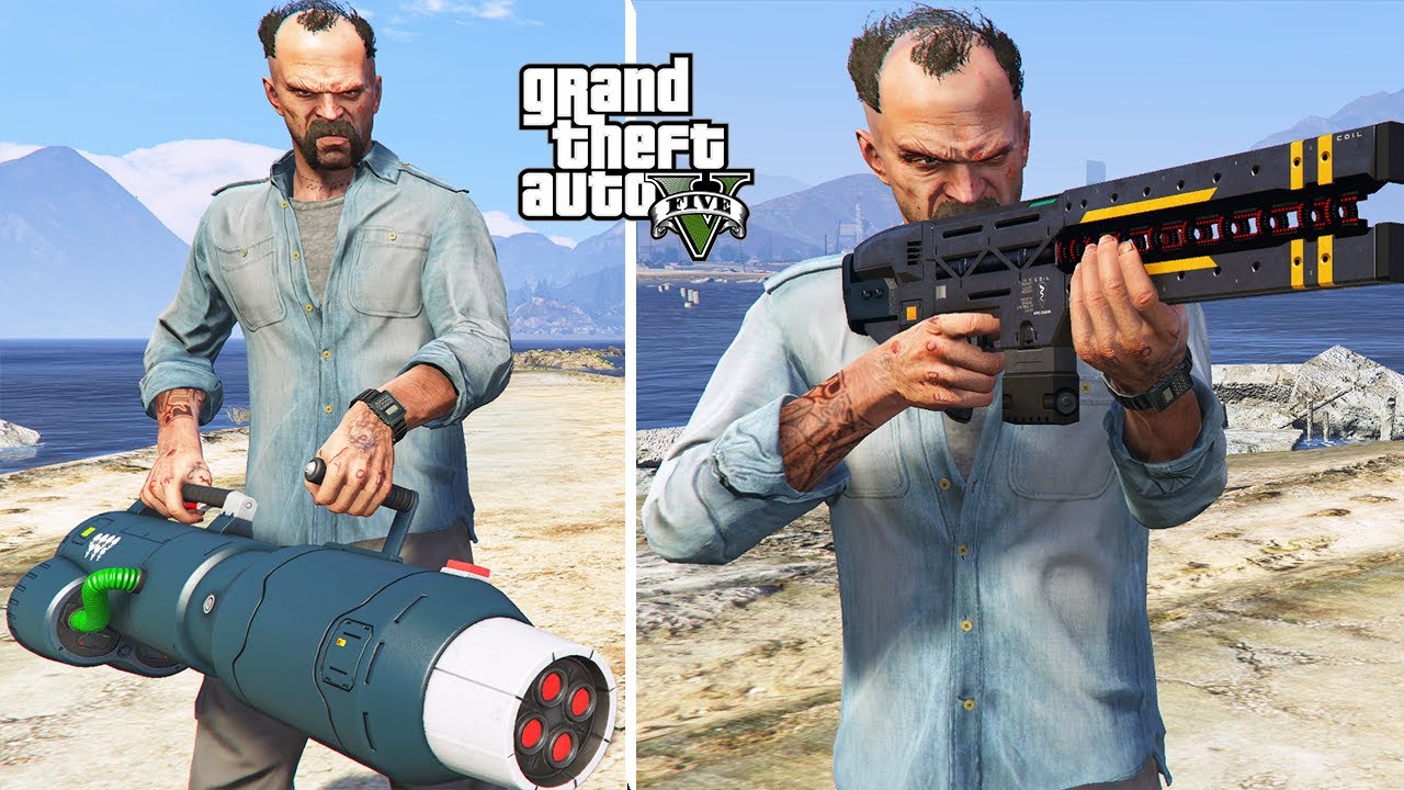 GTA 5 - All Secret & Rare Weapon Locations (Widowmaker, Rail Gun & more)