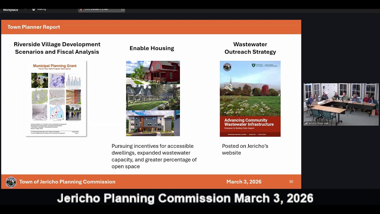 Jericho Planning Commission Mar. 3, 2026