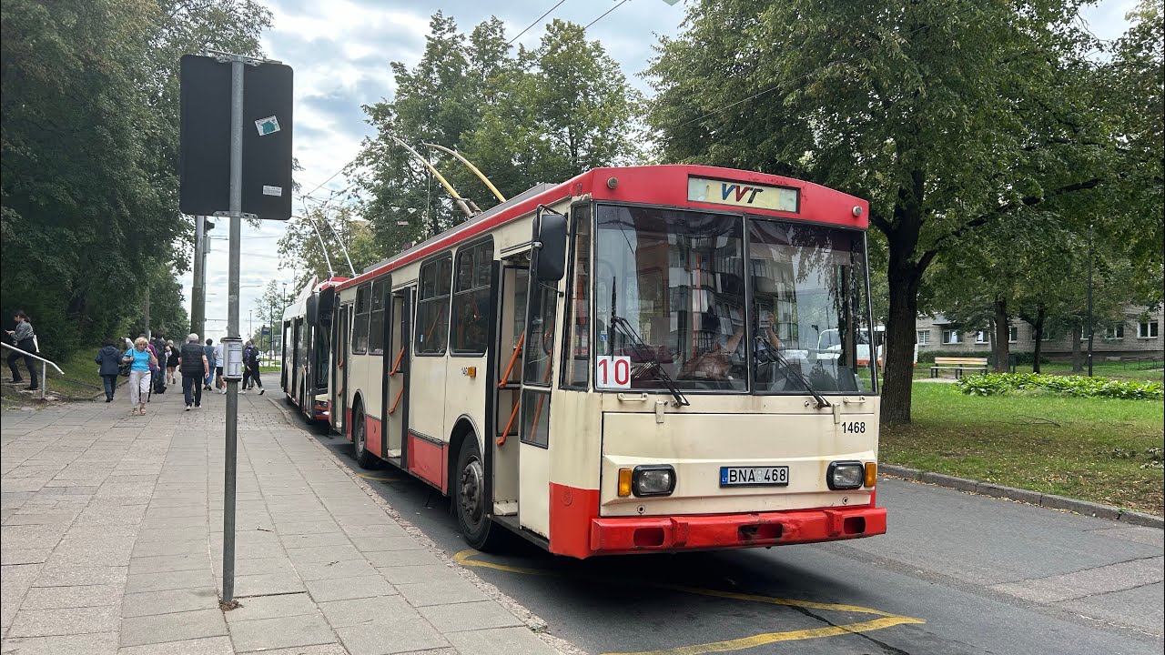 Vilniaus transportas. 10 troleibusas: Saulėtekis - Kalvarijų g. - Naujininkai