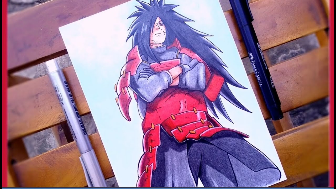 COMO DESENHAR O MADARA UCHIHA || naruto shippuden, PASSO A PASSO