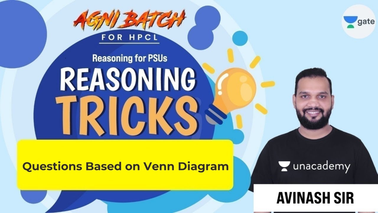 Questions based on Venn Diagram | Reasoning for #PSUs & #HPCL | Agni Batch | Avinash Sir