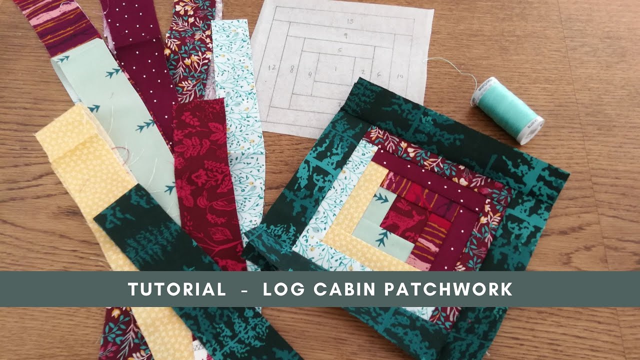 Como hacer la técnica de Log Cabin | Tutorial Fácil + Plantilla Gratis