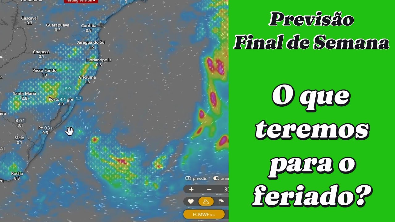 Previsão final de semana de 31 a 2 fevereiro