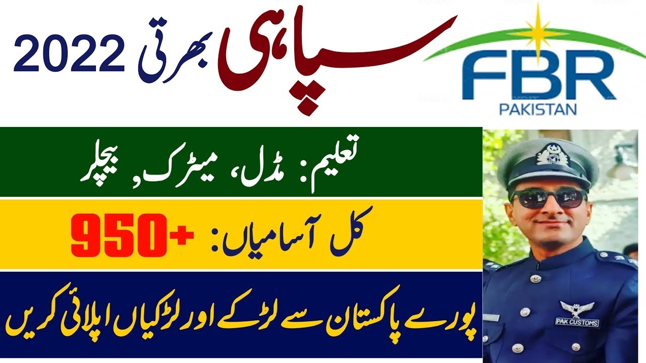 Federal Board of Revenue FBR Jobs 2022 Apply Method