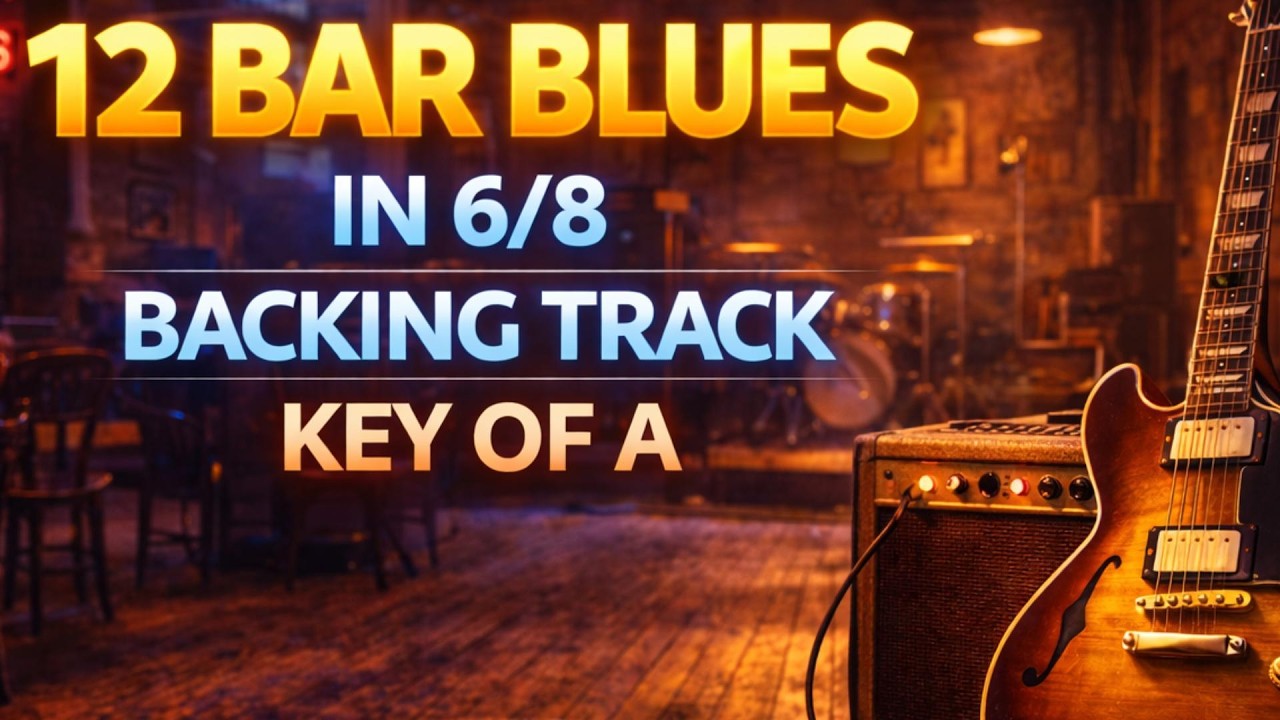Blues Backing Track in A (6/8) | Guitar Jam