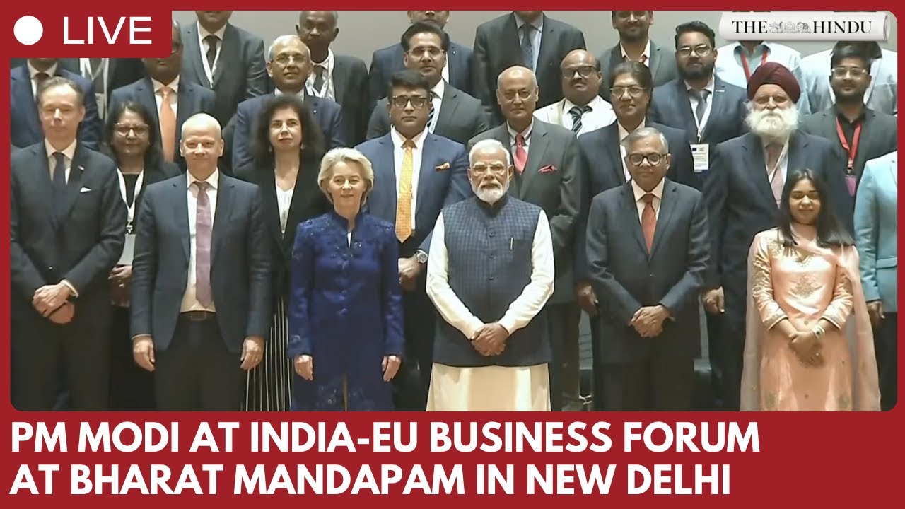 PM Modi attends India-EU Business Forum at Bharat Mandapam amid historic trade deal talks