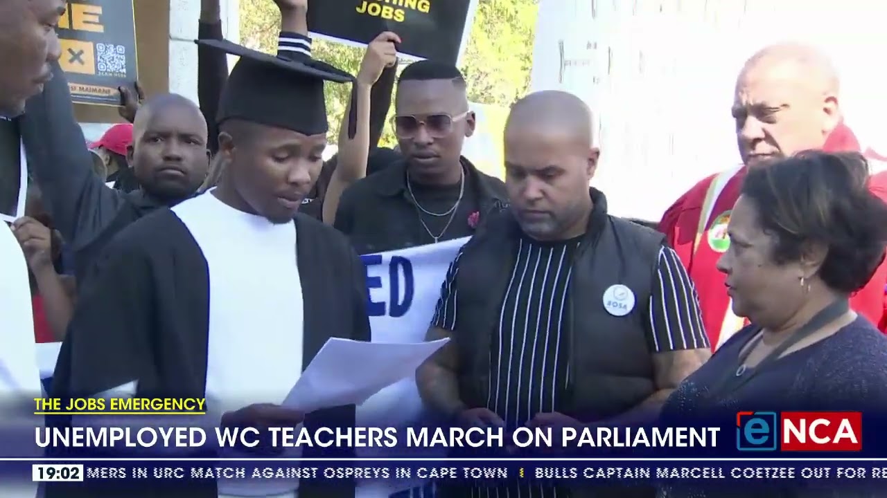 Unemployed WC teachers march on Parliament
