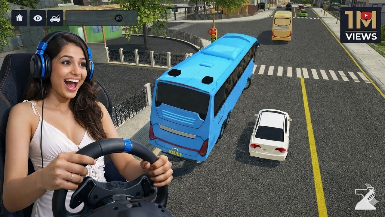 Bus Simulator Indonesia Coach bus driving🚌 Bus Accident 😱,Euro bus simulator 2025 #busgames 