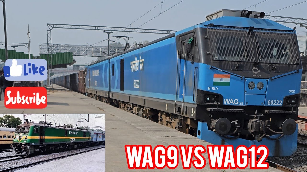 4 In 1 Diesel and Electric Locomotive || Freight and Train Video || Indias Most powerful WAG-12B 