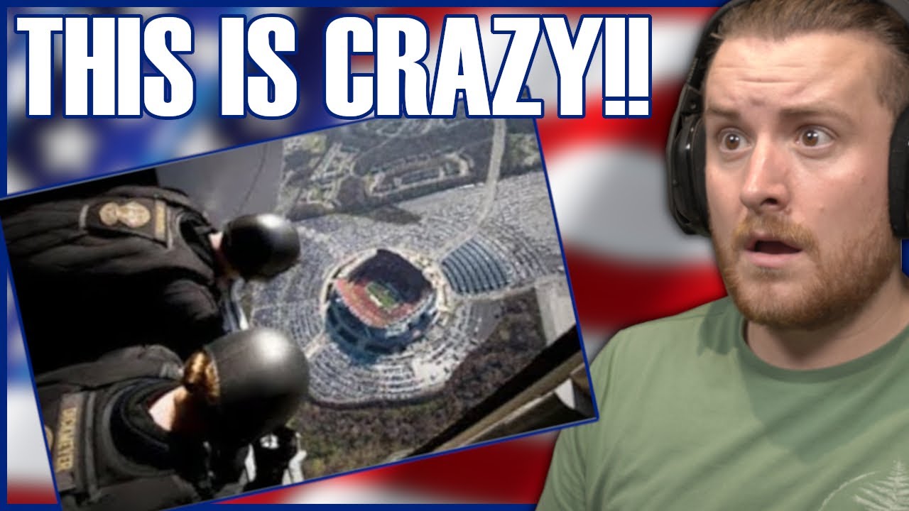 Royal Marine Reacts To Navy Seals' Insane Parachute Jump Into Football Stadium 😳