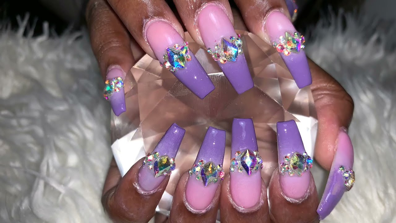 Acrylic Nails Tutorial | Cardi B Inspired Ombré Nails