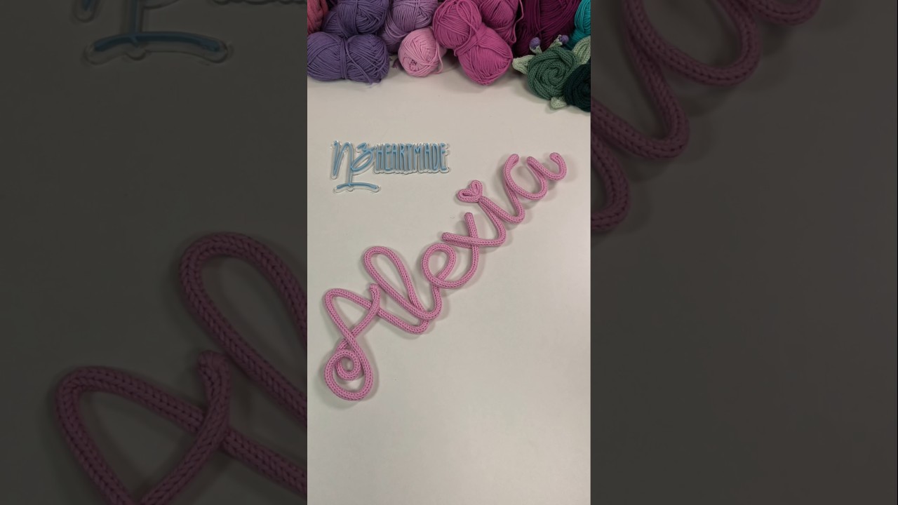 NOMBRE EN TRICOTIN CON ALAMBRE E HILO #knitted #icord #diy #tricotin #crochet #handmade #knitting