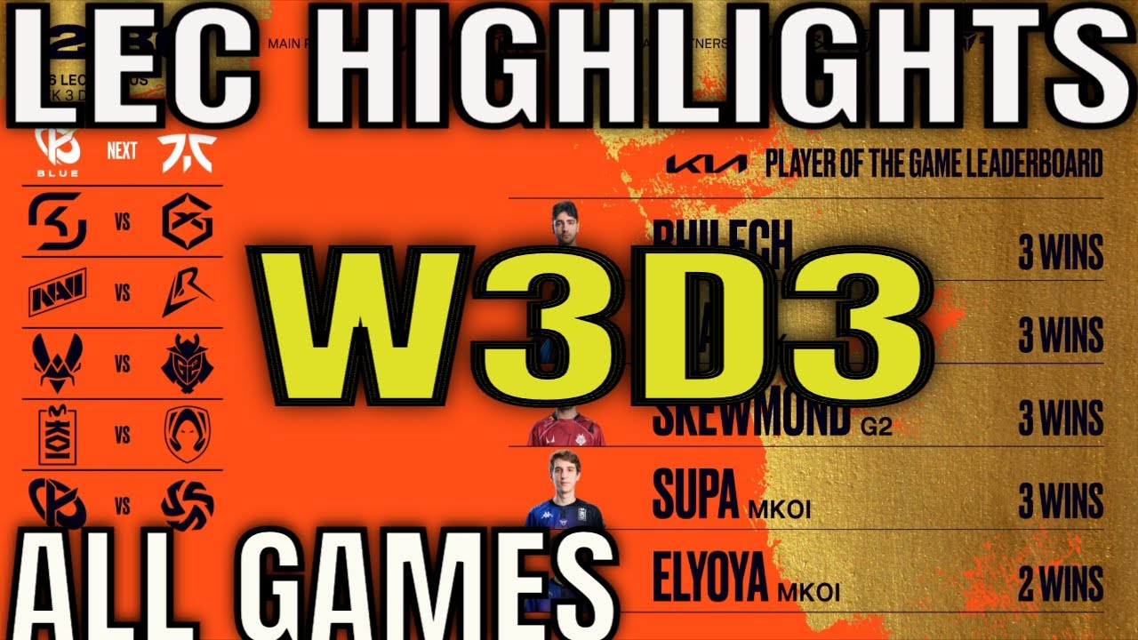 LEC Week 3 Day 3 Highlights ALL GAMES - LEC W3D3 2026